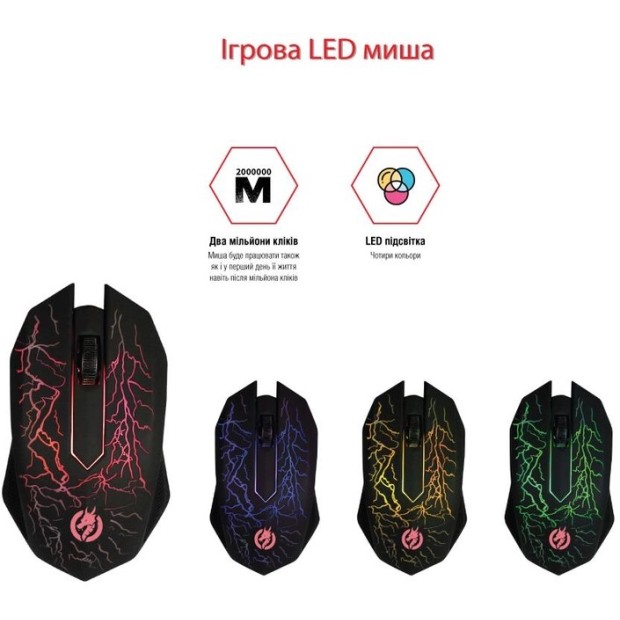 Клавіатура Piko GX50 + Миша + Килимок (Чорний)